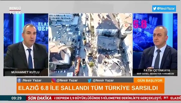 28 OCAK 2020 MHP GENEL SEKRETER YARDIMCISI FATİH ÇETİNKAYA ELAZIĞ MALATYA DEPREMİ