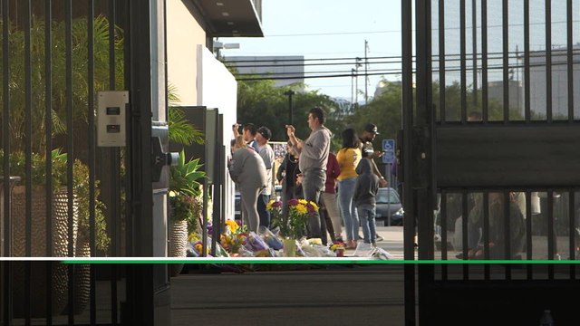 Lakers fans pay their respects to 'icon' and 'legend' Kobe Bryant