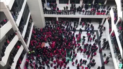 Çankaya belediyesi'nde işçilerden eylem