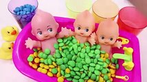 Learn Colors Baby Doll Bath Time MandMs Chocolate Play doh Modelling Play