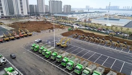 Wuhan'da ikinci hastanenin inşası sürüyor