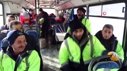 Karla mücadelenin kahramanları görev başında