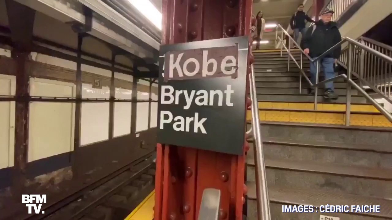 Mort de Kobe Bryant : la station de métro new-yorkaise "Bryant Park" rebaptisée en "Kobe Bryant Park" par un usager