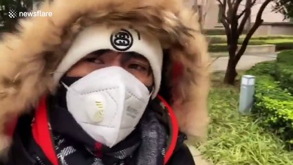 Foreign worker stranded in Wuhan walks around ghost town to fetch food