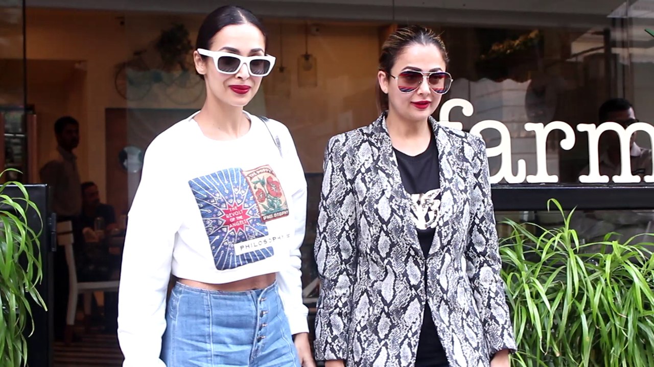Malaika Arora & Amrita Arora's hang out at Cafe in Glamorous look; Watch video | Boldsky