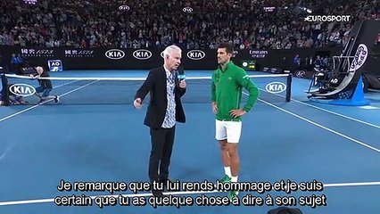 Emu aux larmes, Djokovic a rendu hommage à Kobe, son "mentor et ami"