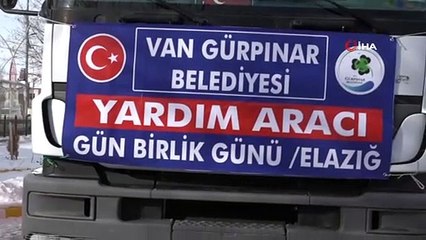Gürpınar Belediyesinin yardım kamyonu yola çıktı