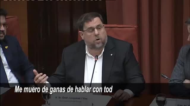 El Parlament recibe a Junqueras y al resto de exconsellers presos por todo lo alto