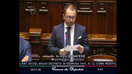 Roma - Comunicazioni di Bonafede sull'amministrazione della giustizia (28.01.20)