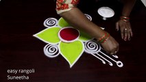 Beautiful rangoli muggulu    Festival special kolam    Latest designs with colors