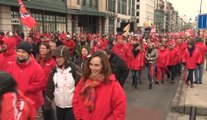 La FGTB manifeste à Bruxelles pour un meilleur financement de la sécurité sociale