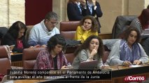 Juanma Moreno comparece en el Parlamento de Andalucía para evaluar el año transcurrido al frente de la Junta