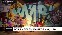 Los artistas callejeros rinden tributo a Kobe Bryant en Los Ángeles