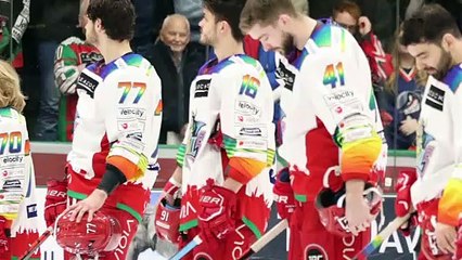 Cardiff Devils Won 4-2 in Their Raibow-Coloured Kit!