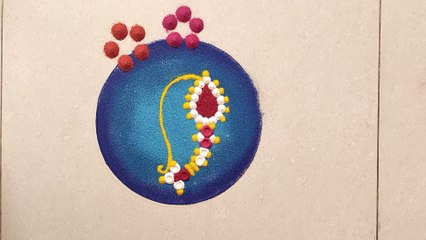 Haldi Kumkum Special Rangoli design | Haldi Kunku Rangoli Design