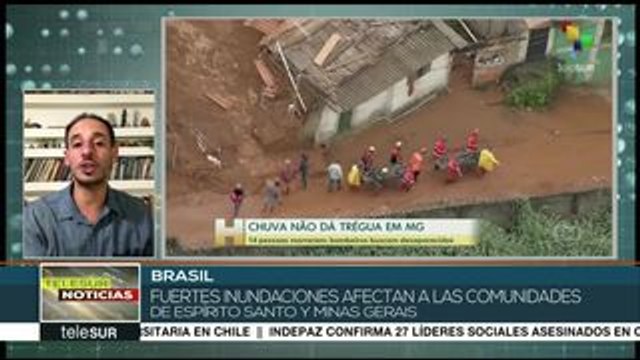 Lluvias suman decenas de muertos y miles de desalojados en Brasil