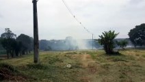 Incêndio mobiliza bombeiros ao Bairro Clarito