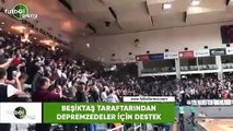 Beşiktaş taraftarından depremzedeler için destek