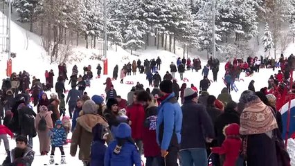 Palandöken'de hafta sonu yoğunluğu