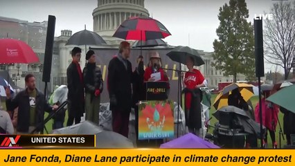 Jane Fonda, Diane Lane participate in climate change protest -- UNITED STATES