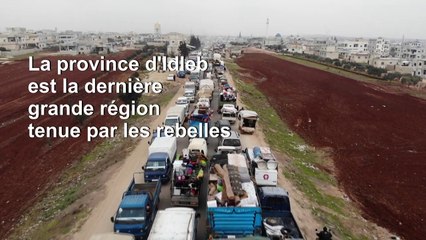 Les habitants du nord de la Syrie fuient les bombardements des forces du régime