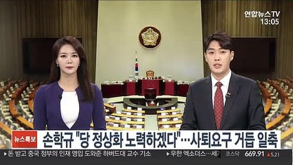 손학규 "당 정상화 노력하겠다"…사퇴요구 거듭 일축