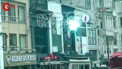 İstiklal Caddesi'nde korku dolu anlar! Her şey bir anda oldu