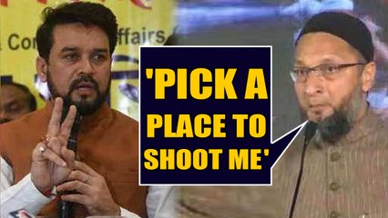 BJP's Anurag Thakur says 'goli maro', Owaisi challenges Thakur to pick a place | Oneindia News