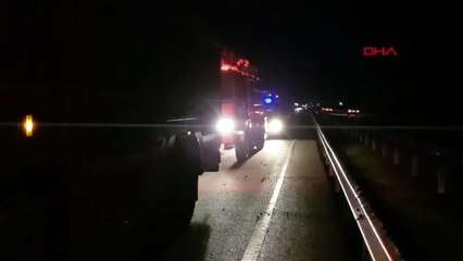 Manisa tanker tır'a arkadan çarptı: 1 yaralı