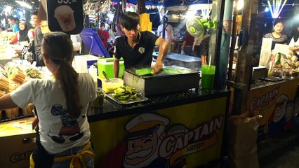 Square Butter Crispy Pancake | Bangkok Street Dessert