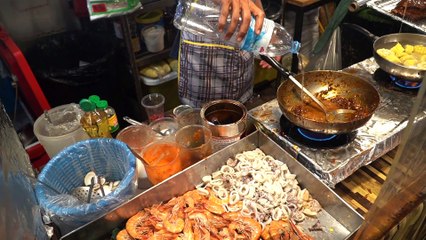 Spicy Shrimp and mixed seafood Thai Style(Kung Tang) | Thailand Street Food