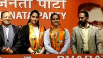 Badminton star Saina Nehwal speaks after joining the BJP
