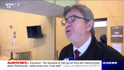 Motion de censure: Jean-Luc Mélenchon "assume le fait de faire de l'obstruction dans l'hémicycle"