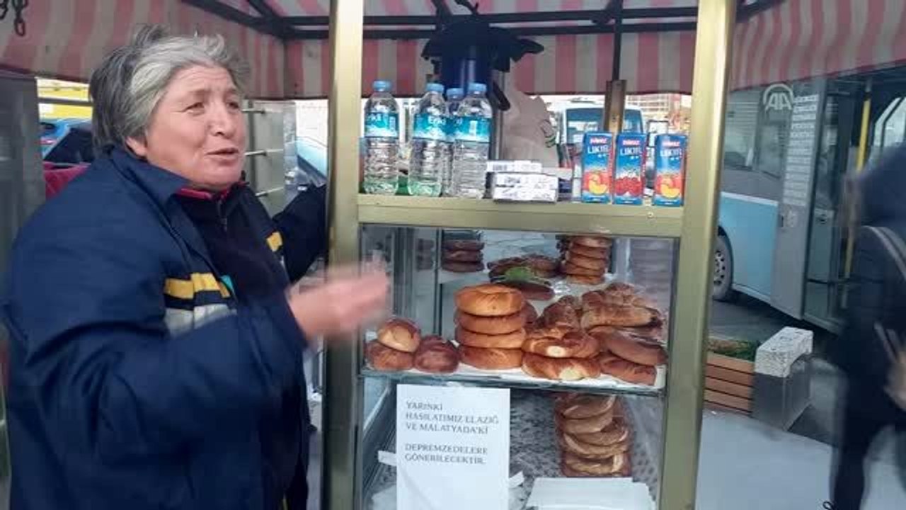 "Simitçi abla"dan depremzedelere yardım