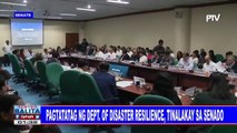 Pagtatatag ng Dept. of Disaster Resilience, tinalakay sa Senado