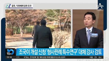 결국, 직위해제 당한 조국
