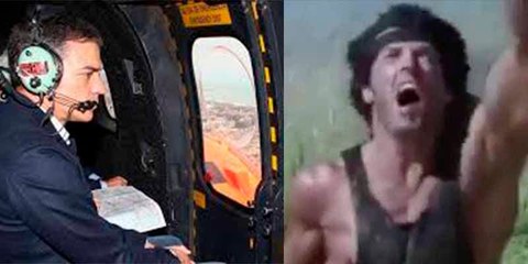 Pedro Sánchez necesita un helicóptero, como Rambo