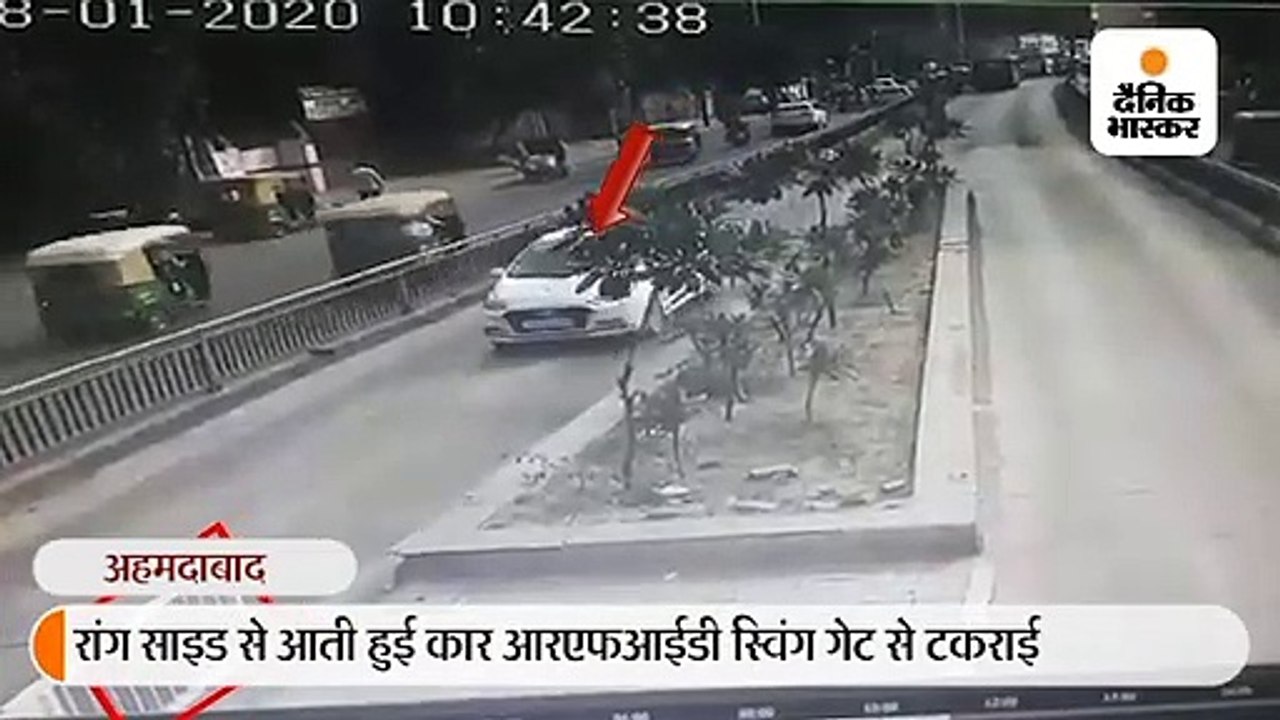 बीआरटीएस कॉरिडोर में रांग साइड से कार घुसी, स्व...