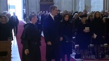 Los cuatro reyes en el funeral por Pilar de Borbón