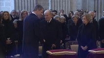 Los cuatro reyes en el funeral por Pilar de Borbón