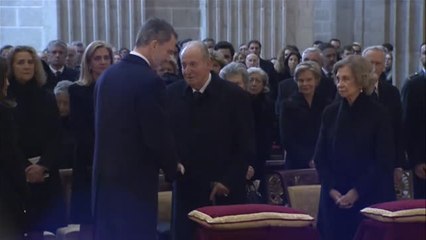Los cuatro reyes en el funeral por Pilar de Borbón