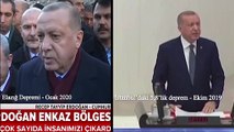Erdoğan'dan iki deprem iki farklı açıklama: 'Deprem değil bina öldürür', 'Kader-i ilahi'