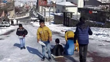 Kar en çok çocuklara yaradı