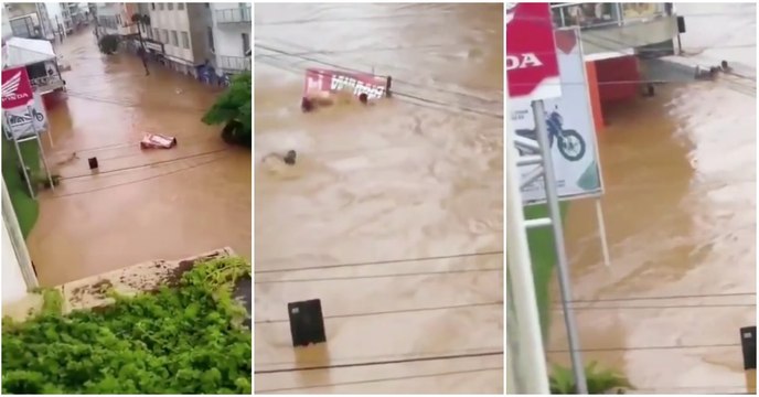 Homens não pensam duas vezes a arriscam a vida para salvar... cervejas do afogamento!