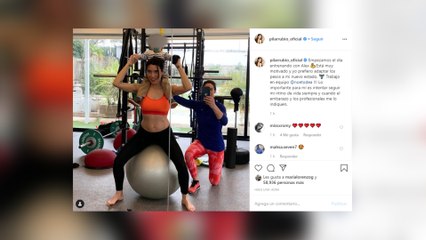 Pilar Rubio entrena junto a su hijo pequeño