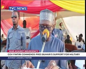 Governor Fintiri commends President Buhari's support for military