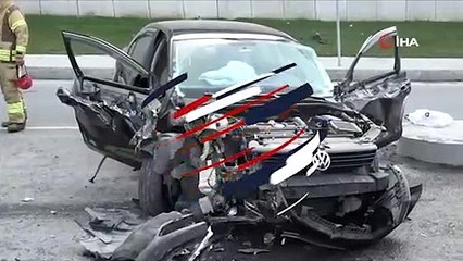 Sarıyer'de kontrolden çıkan araç trafiği birbirine kattı