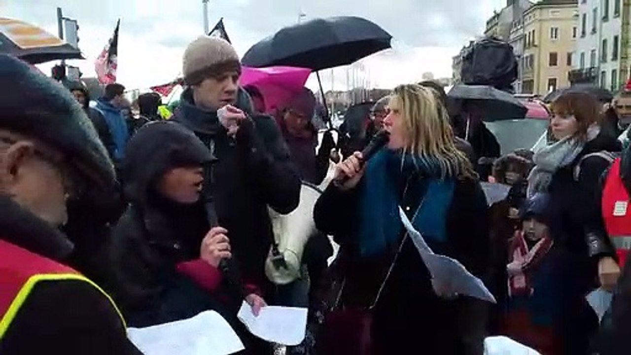 Manifestation contre la réforme des retraites à Mâcon le 29 janvier