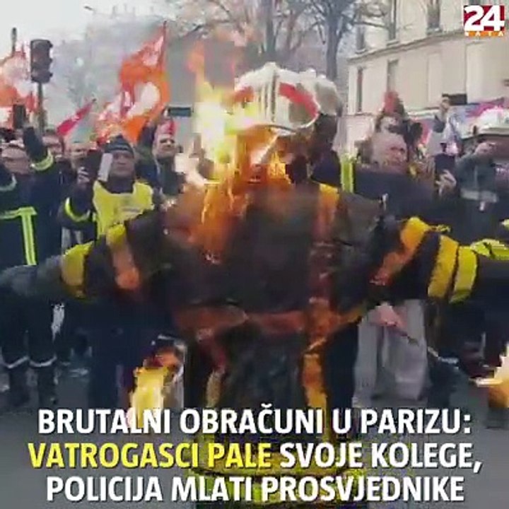 Makljaža vatrogasaca i policajaca: Šake lete na sve strane