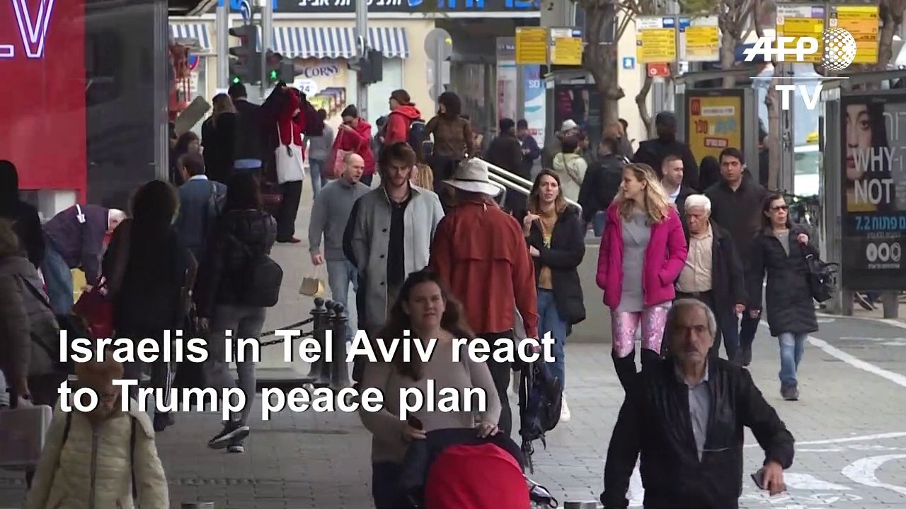 Israelis in Tel Aviv react to Trump peace plan